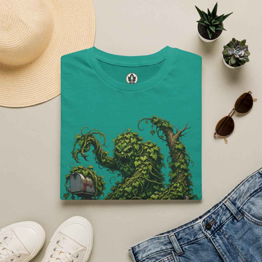 Kudzu Vine Monster with Garden Gnome Version 1 T‑Shirt