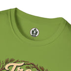 Tree Zen Version 1 Framed in Oak Branches and Leaves T‑Shirt