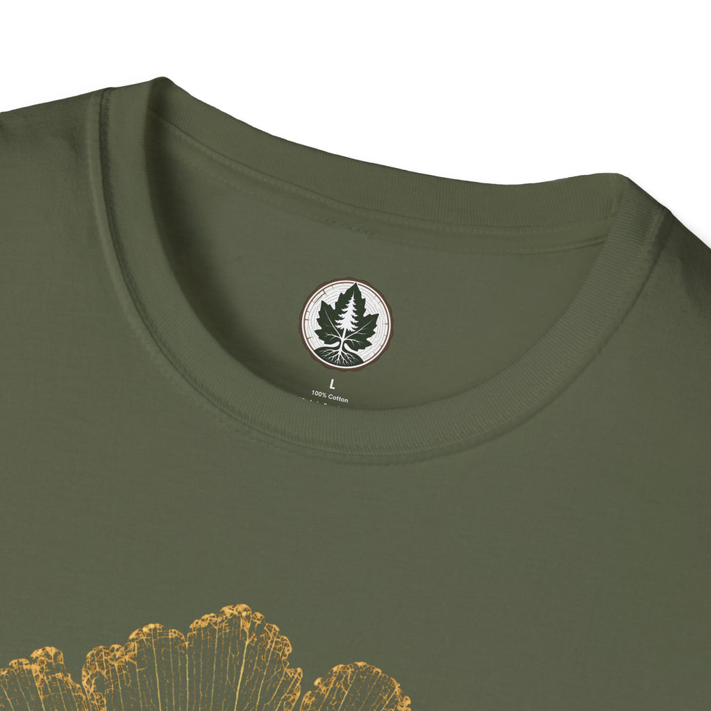 Skeleton Ginkgo Leaf T‑Shirt