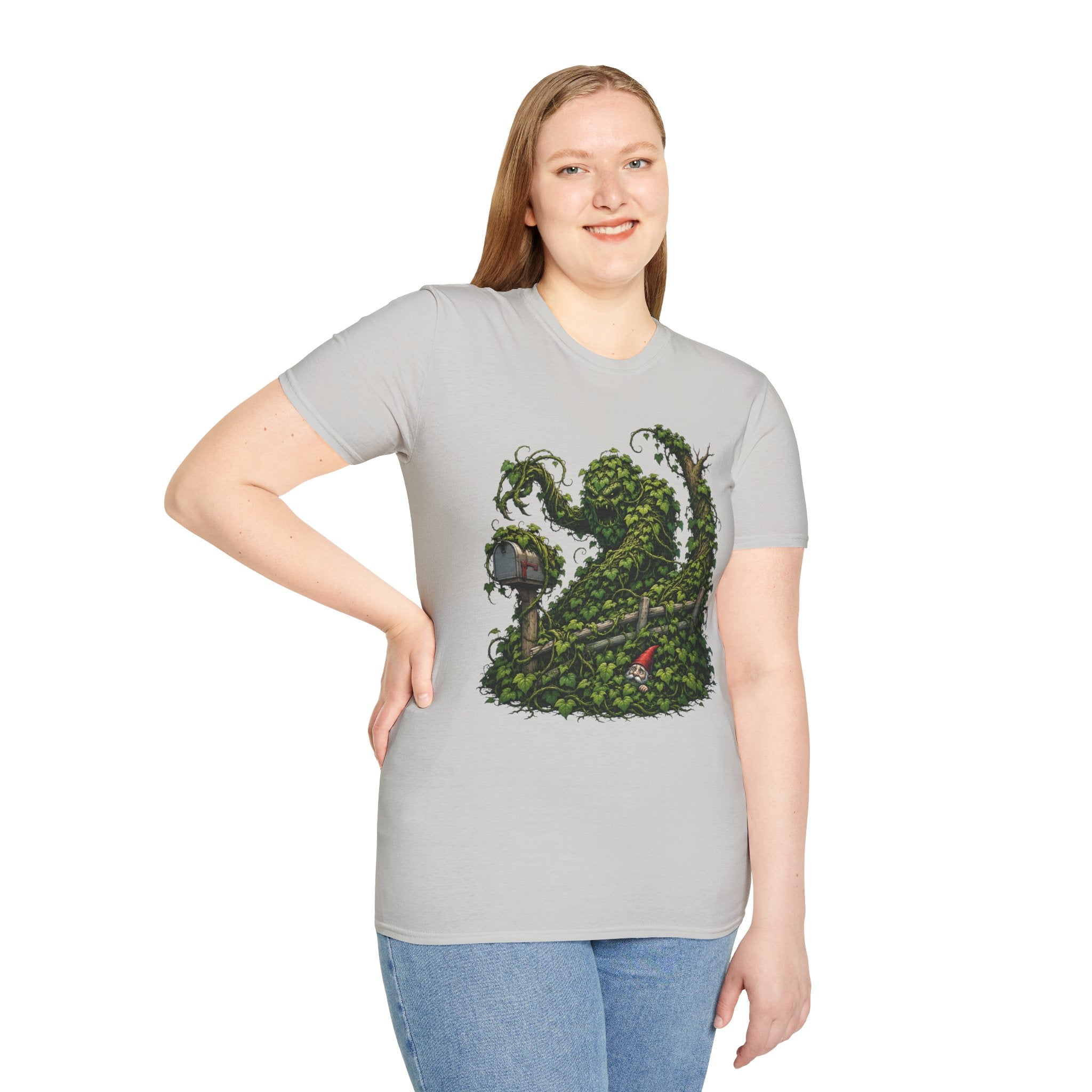 Kudzu Vine Monster with Garden Gnome Version 1 T‑Shirt