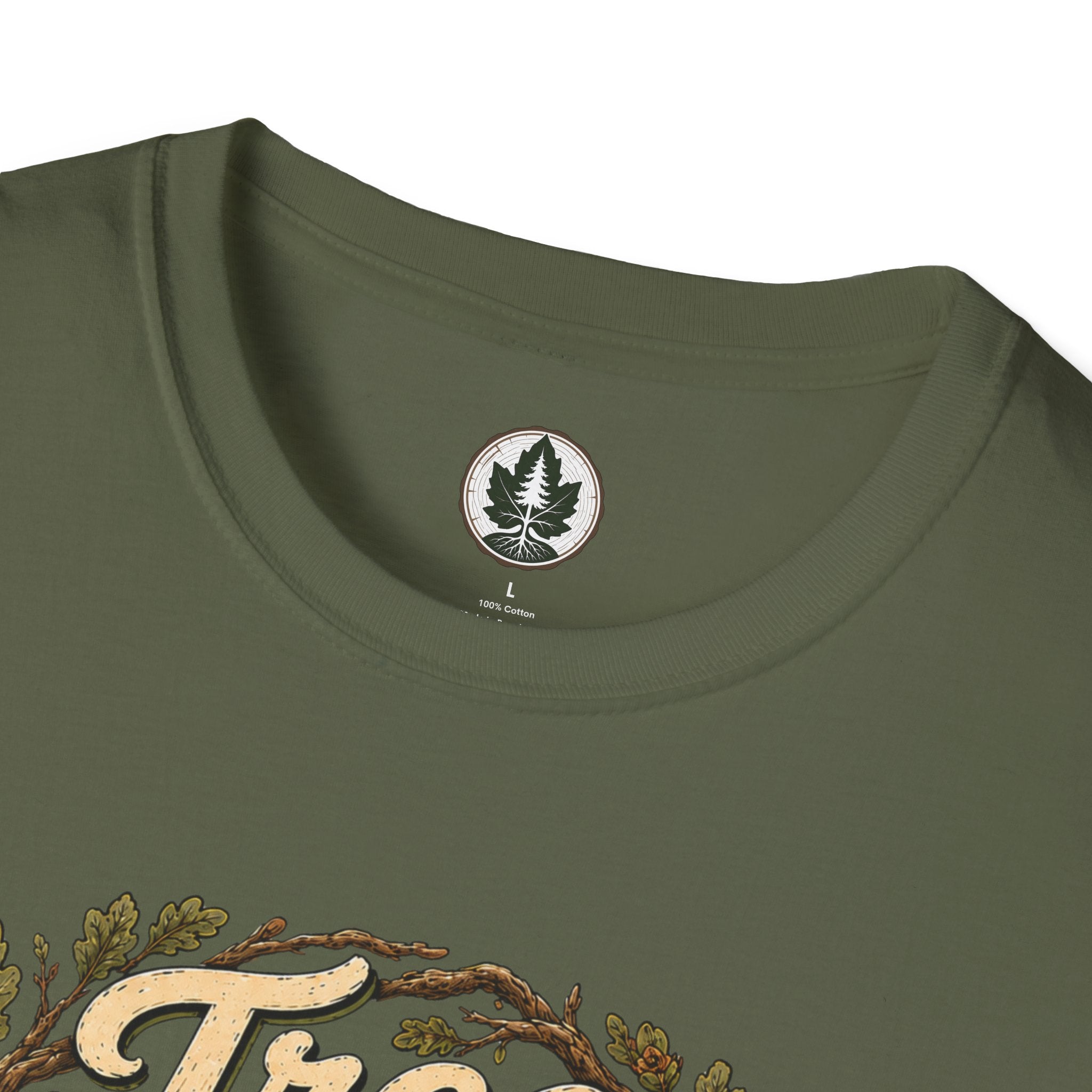 Tree Zen Version 1 Framed in Oak Branches and Leaves T‑Shirt