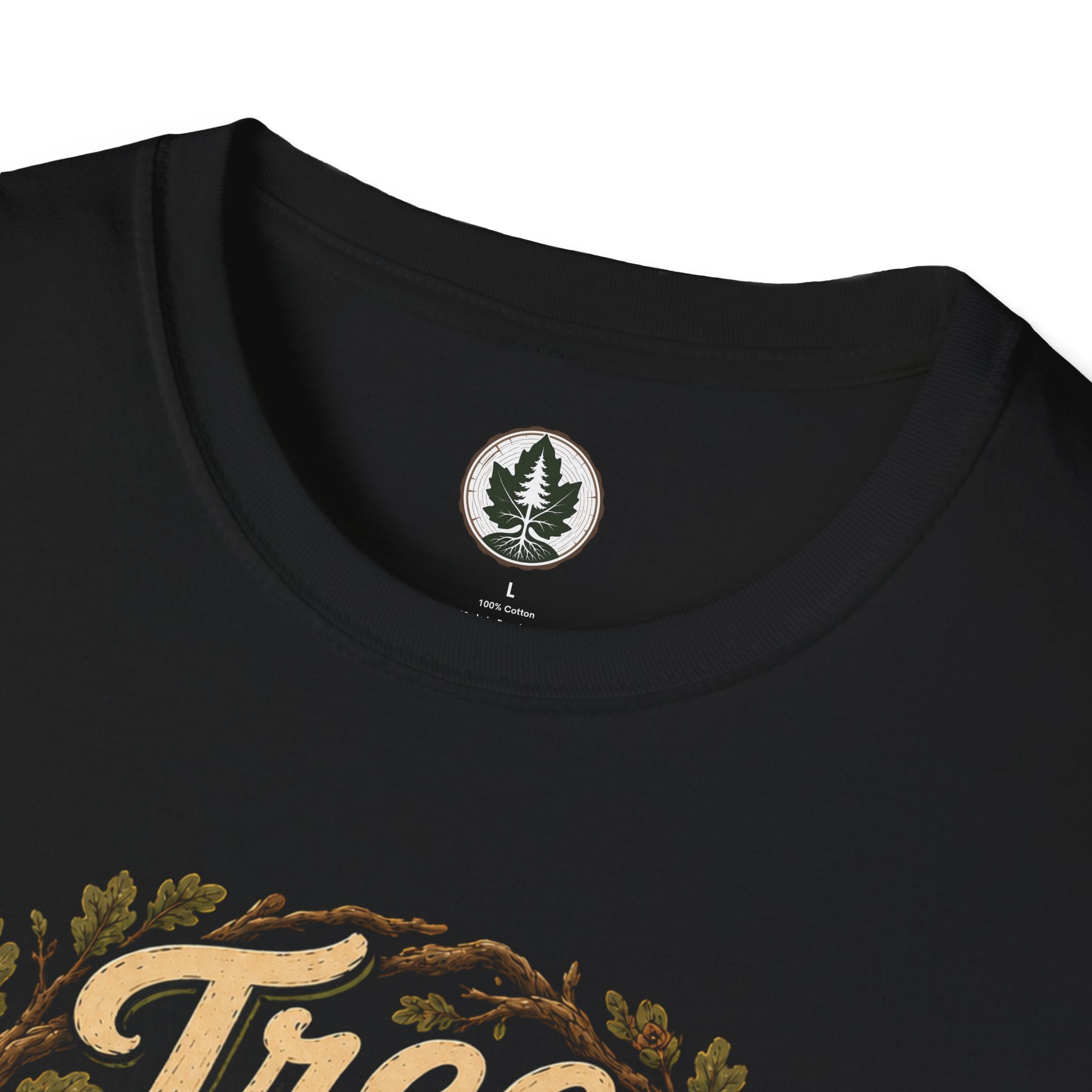 Tree Zen Version 1 Framed in Oak Branches and Leaves T‑Shirt
