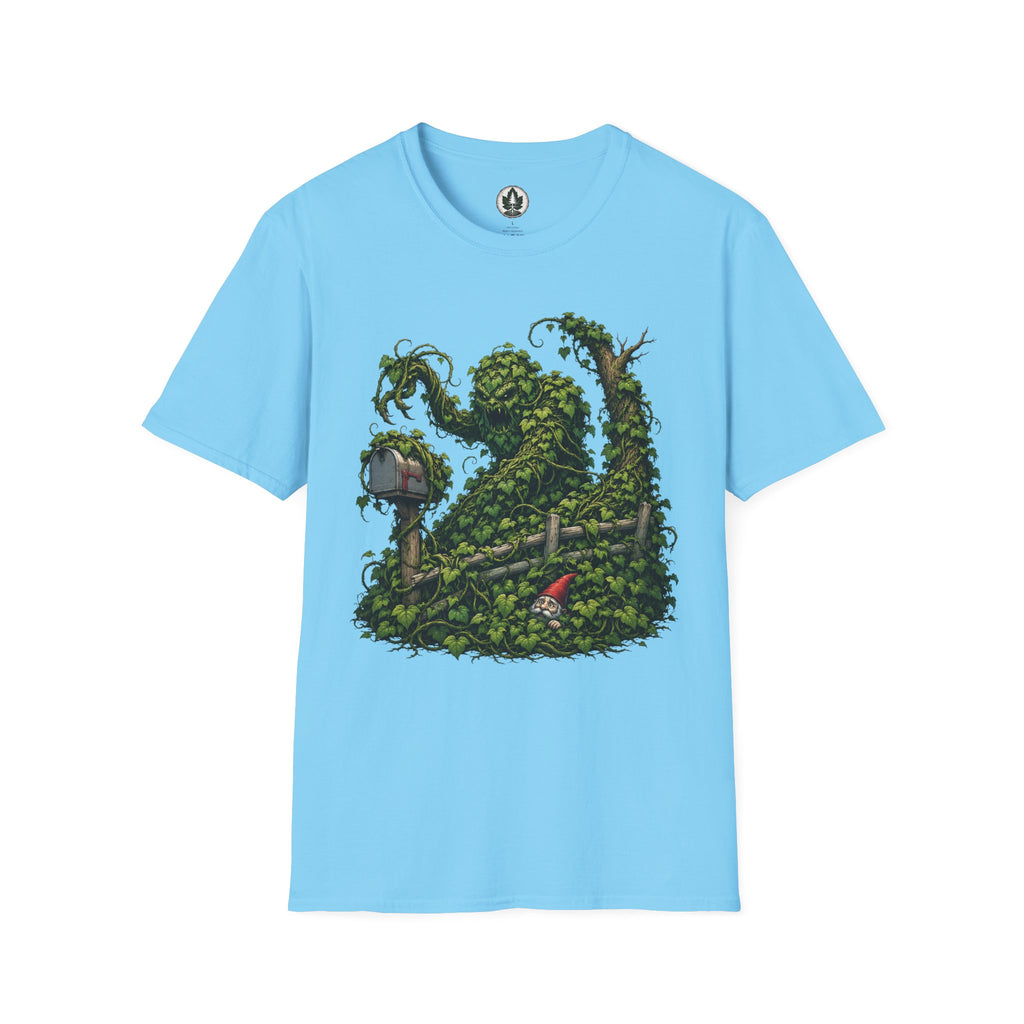 Kudzu Vine Monster with Garden Gnome Version 1 T‑Shirt