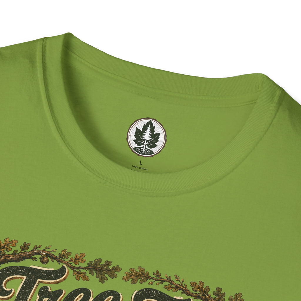 Tree Zen Version 2 Tree Rings and Oak Leaves background T‑Shirt