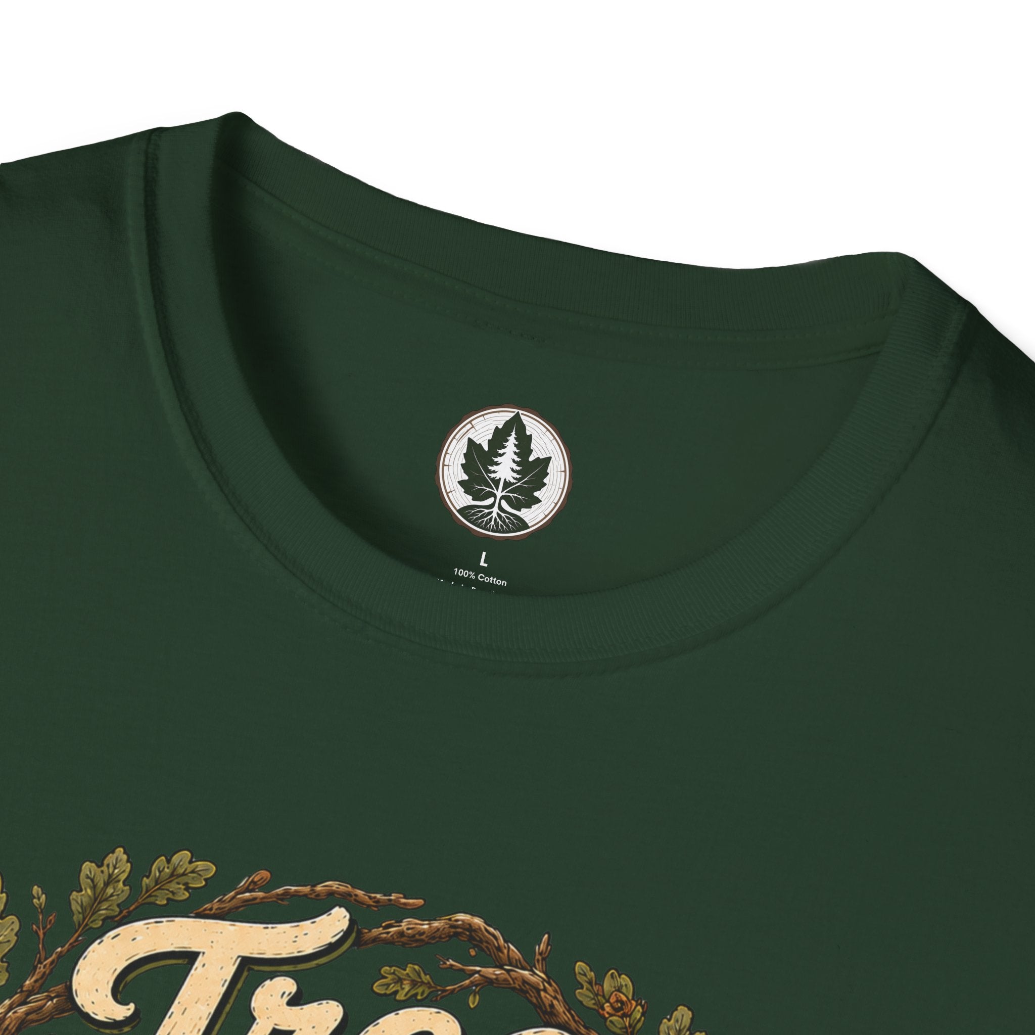 Tree Zen Version 1 Framed in Oak Branches and Leaves T‑Shirt