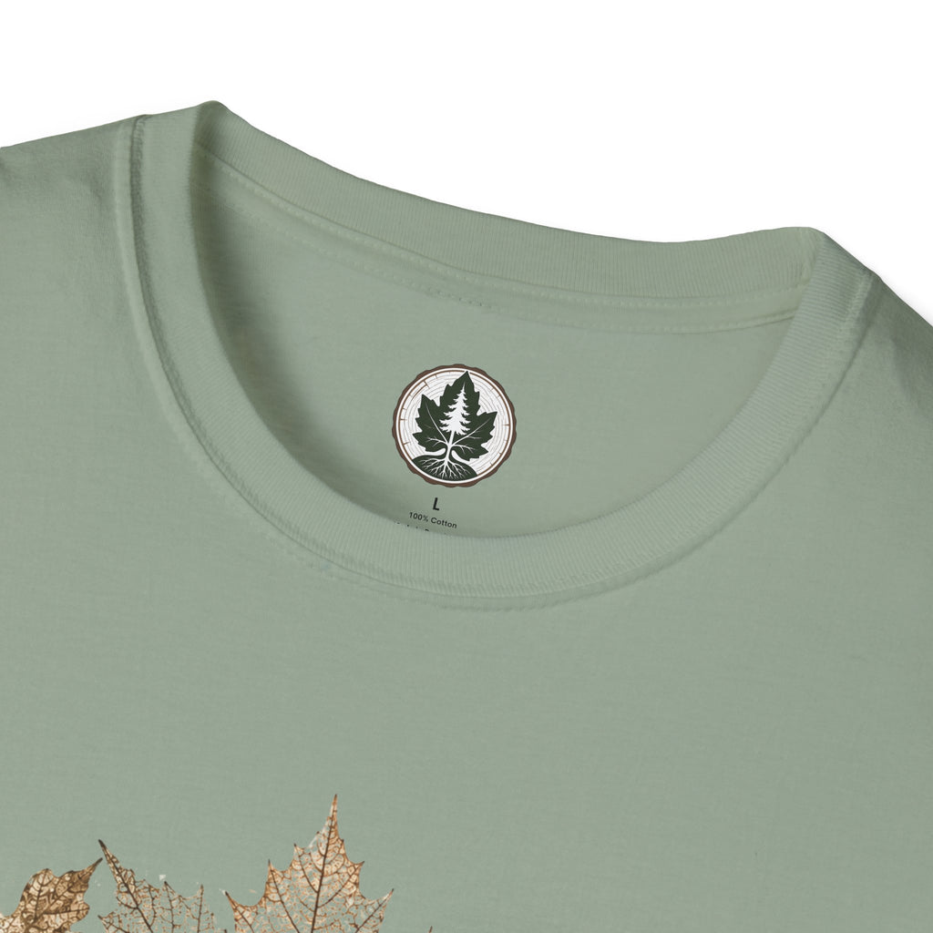 Skeleton Leaf Collage T‑Shirt