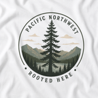 Pacific Northwest Tree T‑Shirt — “Rooted Here” Tee