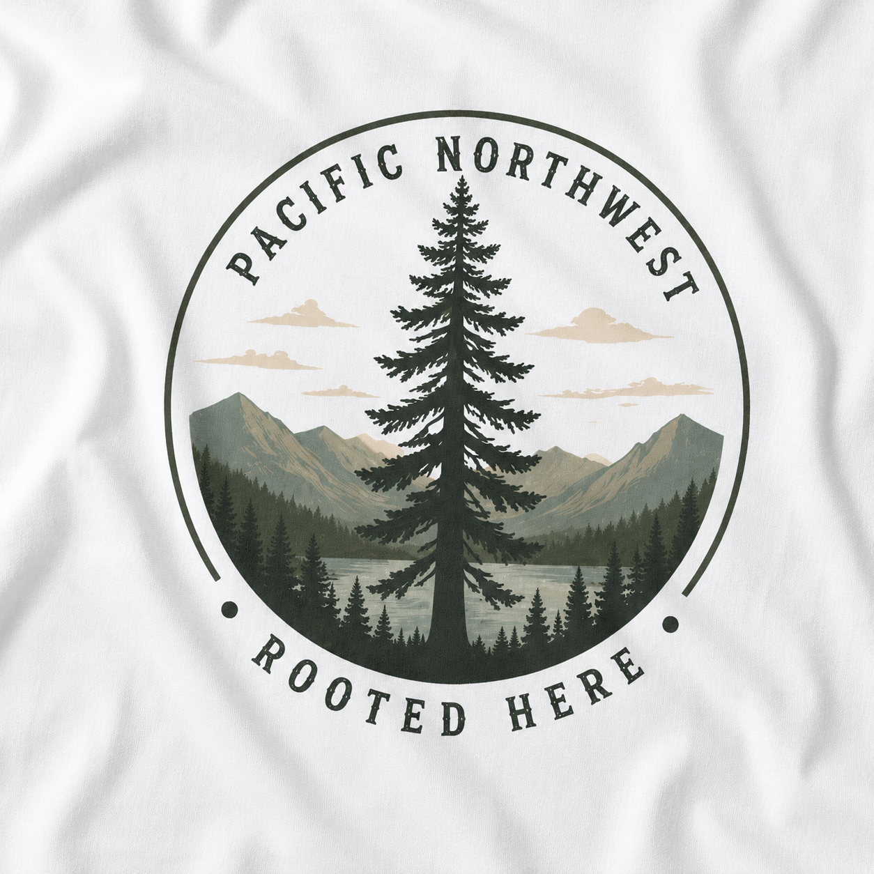 Pacific Northwest Tree T‑Shirt — “Rooted Here” Tee