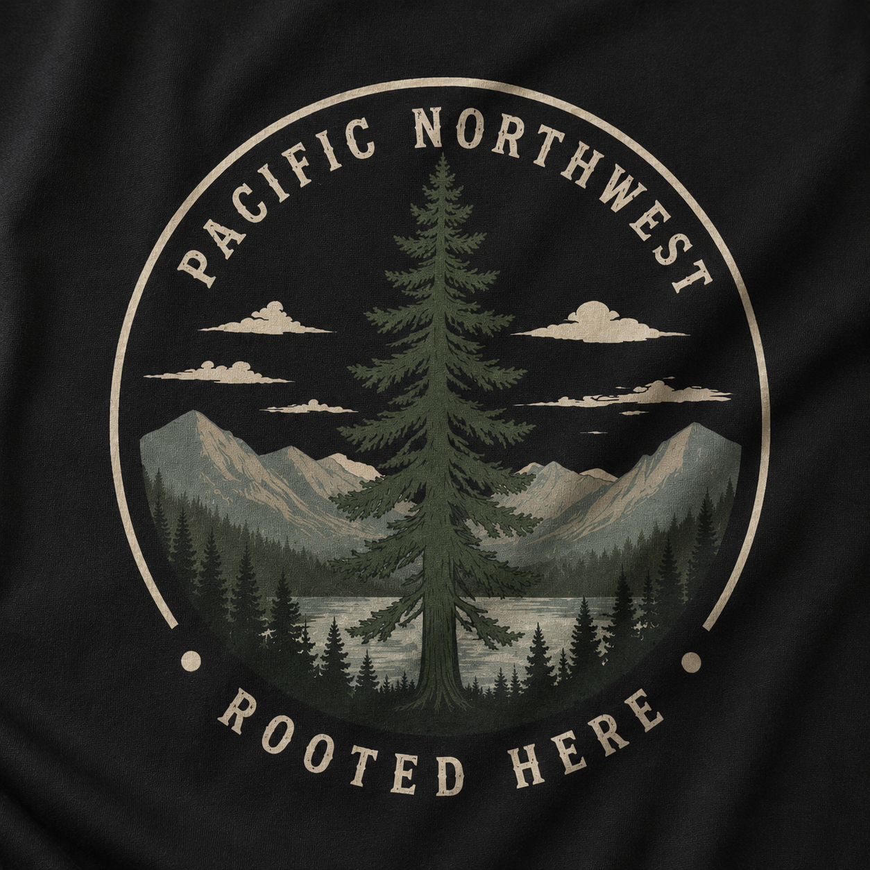 Pacific Northwest Tree T‑Shirt — “Rooted Here” Tee