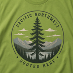 Pacific Northwest Tree T‑Shirt — “Rooted Here” Tee