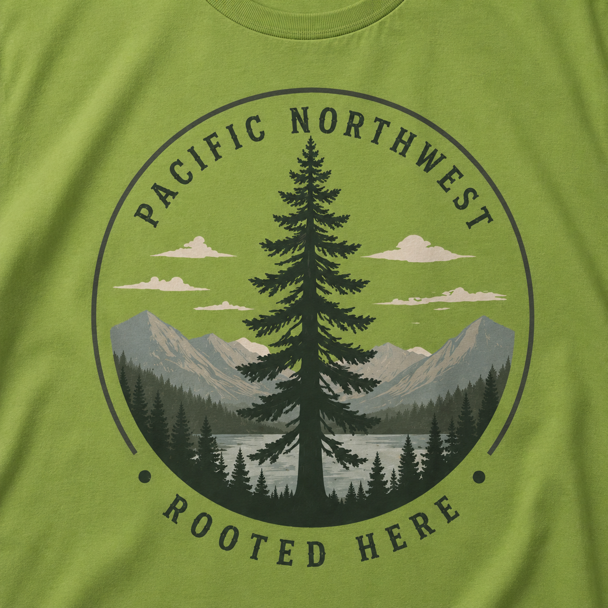 Pacific Northwest Tree T‑Shirt — “Rooted Here” Tee