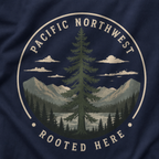 Pacific Northwest Tree T‑Shirt — “Rooted Here” Tee