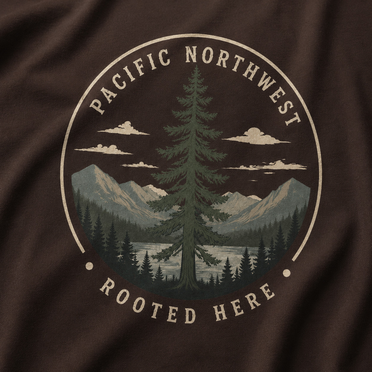 Pacific Northwest Tree T‑Shirt — “Rooted Here” Tee