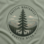 Pacific Northwest Tree T‑Shirt — “Rooted Here” Tee