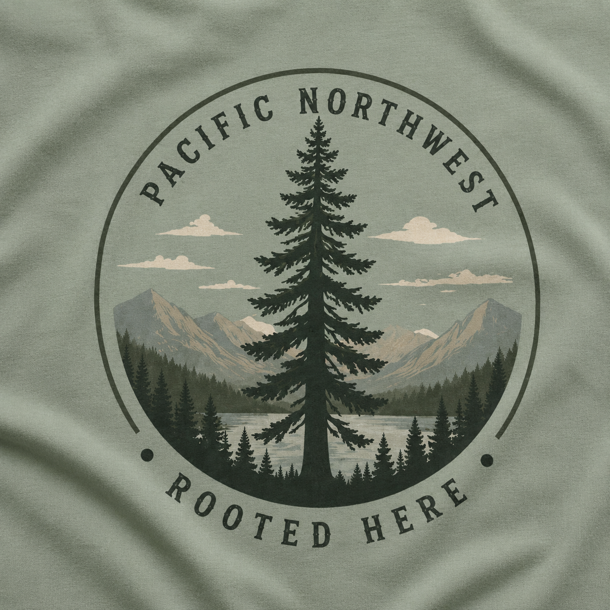Pacific Northwest Tree T‑Shirt — “Rooted Here” Tee