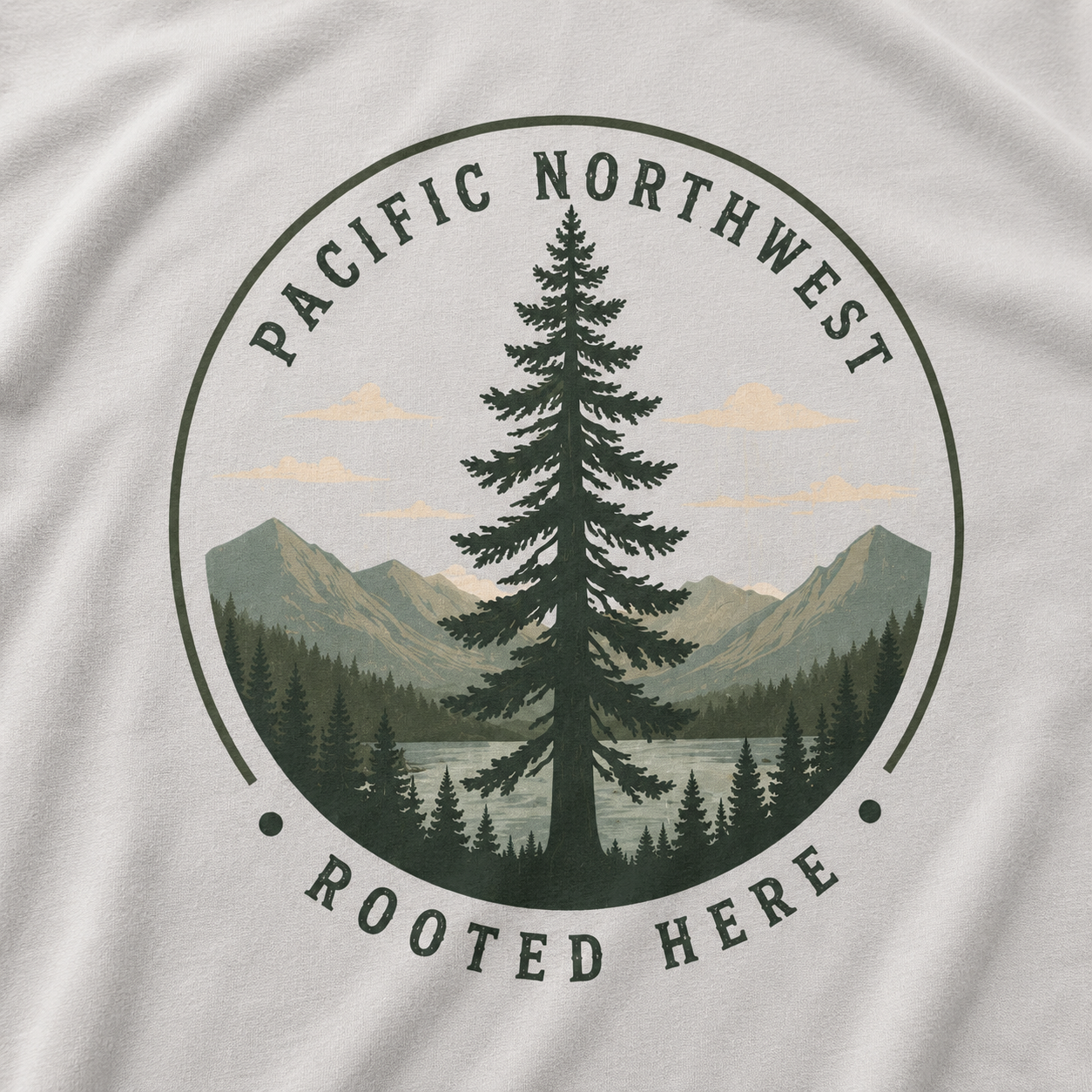 Pacific Northwest Tree T‑Shirt — “Rooted Here” Tee