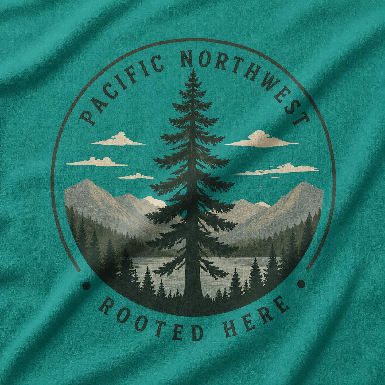 Pacific Northwest Tree T‑Shirt — “Rooted Here” Tee