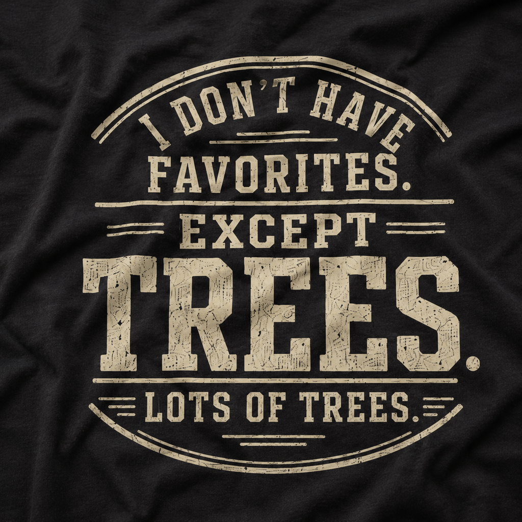 I Don't Have Favorites. Except Trees. Lots of Trees T‑Shirt