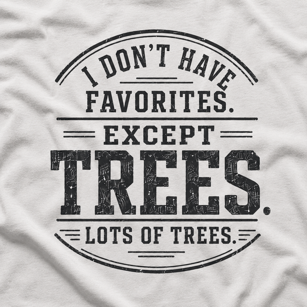 I Don't Have Favorites. Except Trees. Lots of Trees T‑Shirt