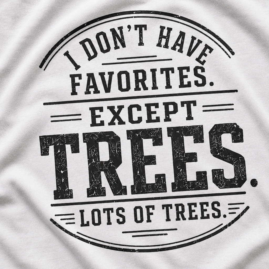 I Don't Have Favorites. Except Trees. Lots of Trees T‑Shirt