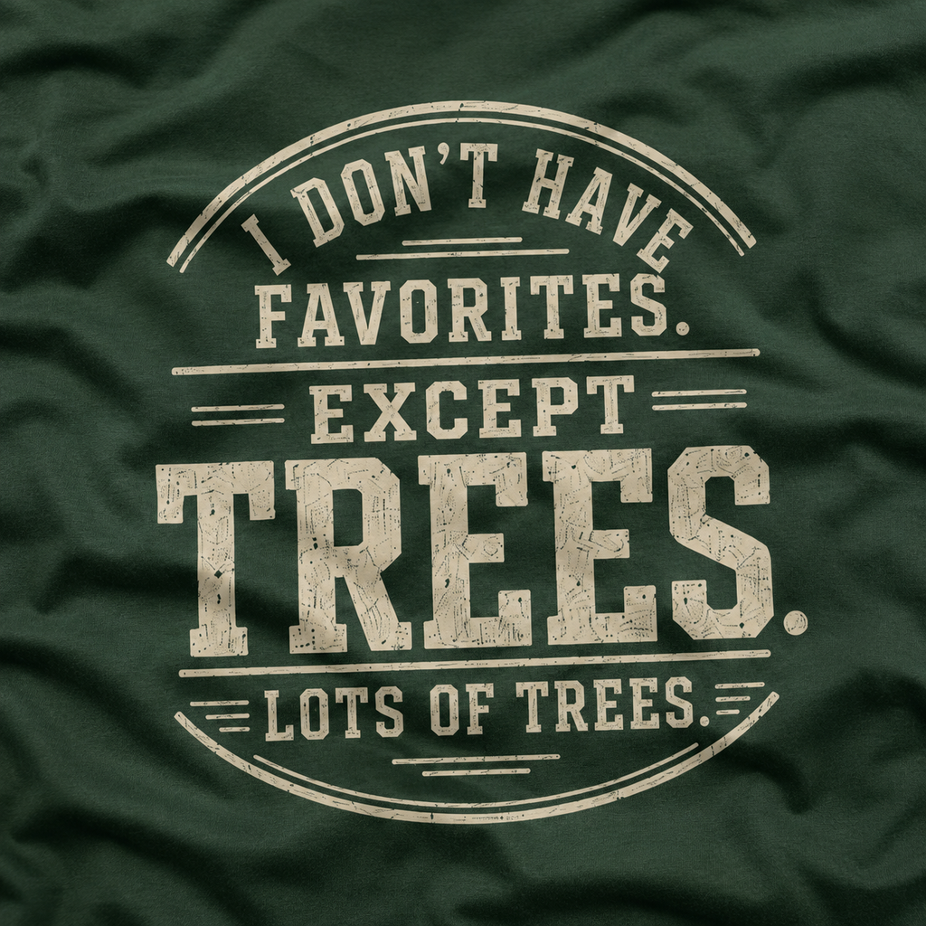 I Don't Have Favorites. Except Trees. Lots of Trees T‑Shirt