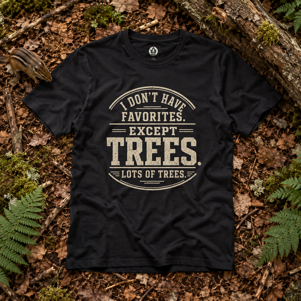 I Don't Have Favorites. Except Trees. Lots of Trees T‑Shirt