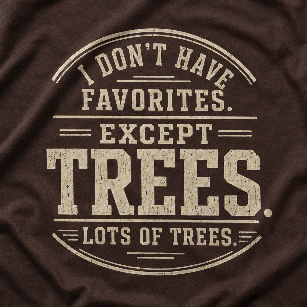 I Don't Have Favorites. Except Trees. Lots of Trees T‑Shirt