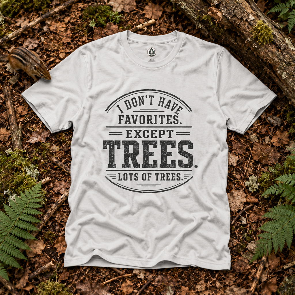 I Don't Have Favorites. Except Trees. Lots of Trees T‑Shirt