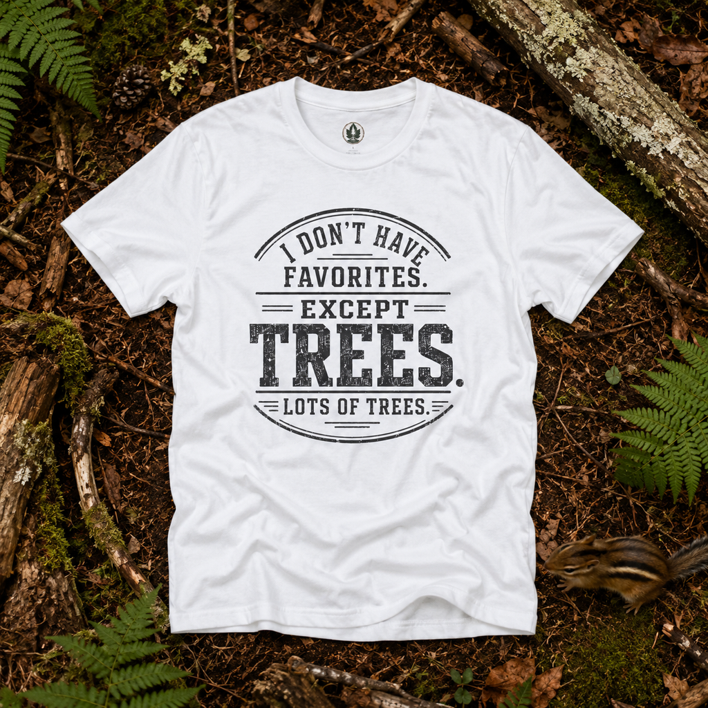 I Don't Have Favorites. Except Trees. Lots of Trees T‑Shirt