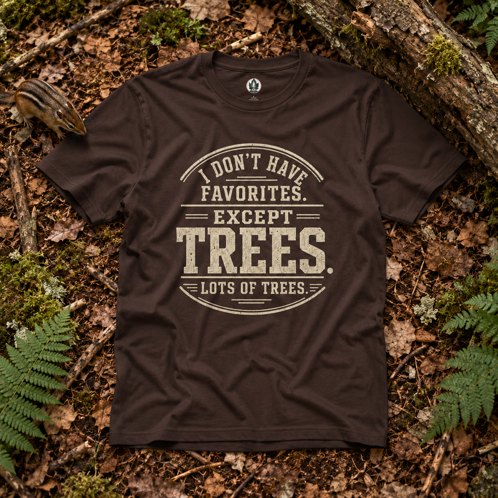 I Don't Have Favorites. Except Trees. Lots of Trees T‑Shirt