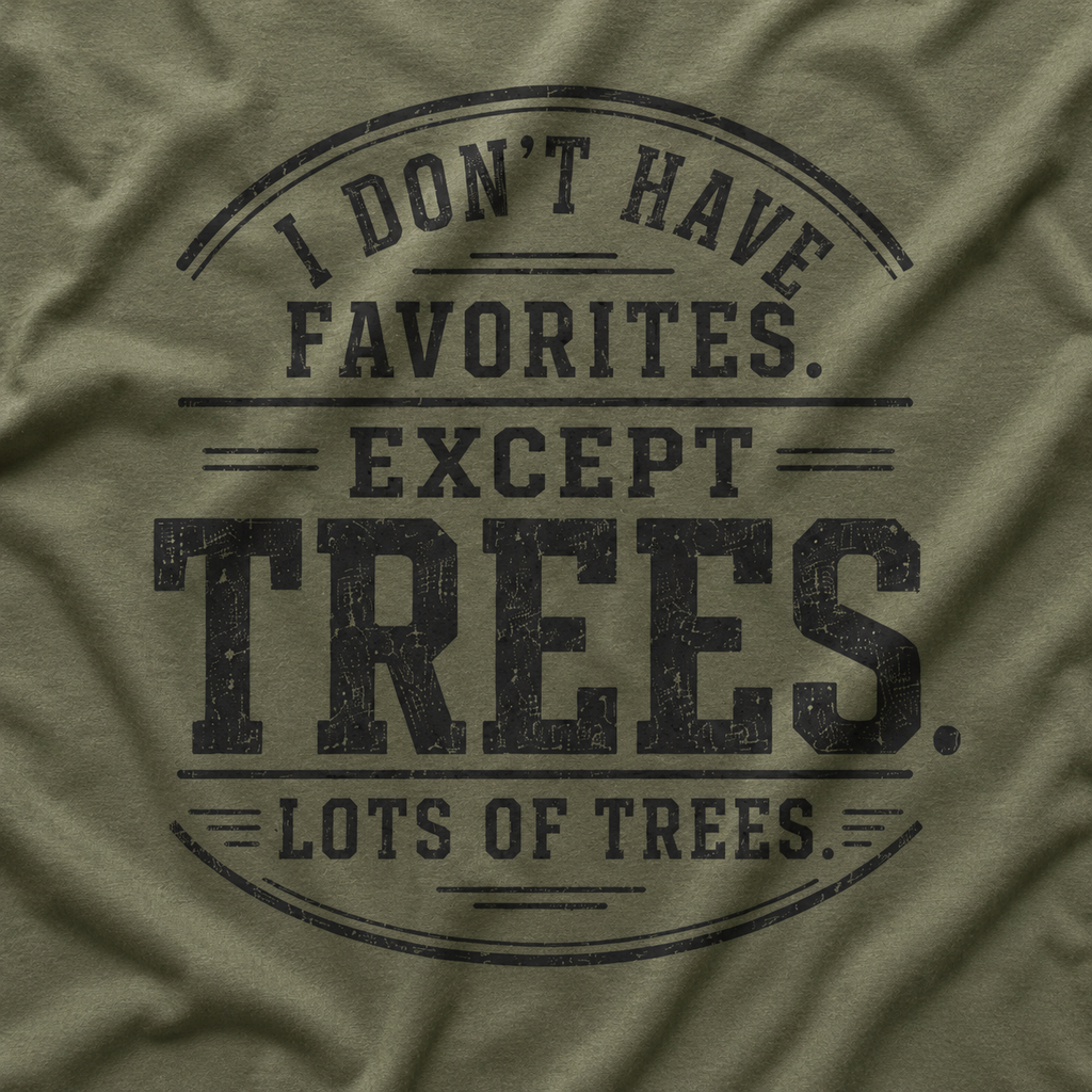 I Don't Have Favorites. Except Trees. Lots of Trees T‑Shirt