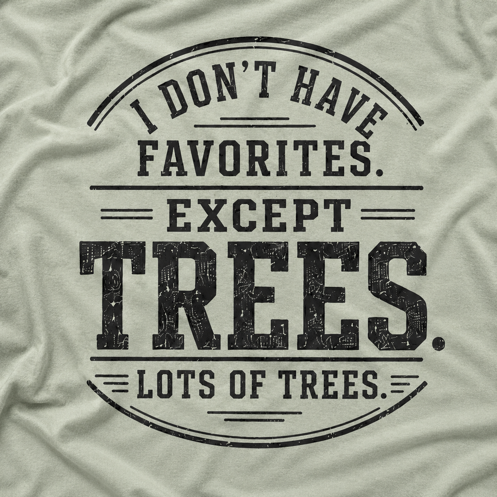 I Don't Have Favorites. Except Trees. Lots of Trees T‑Shirt