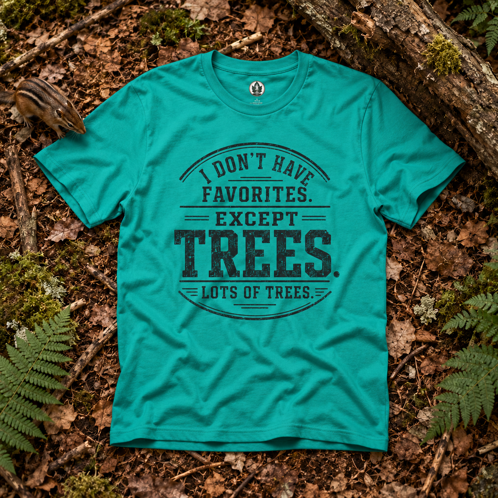 I Don't Have Favorites. Except Trees. Lots of Trees T‑Shirt