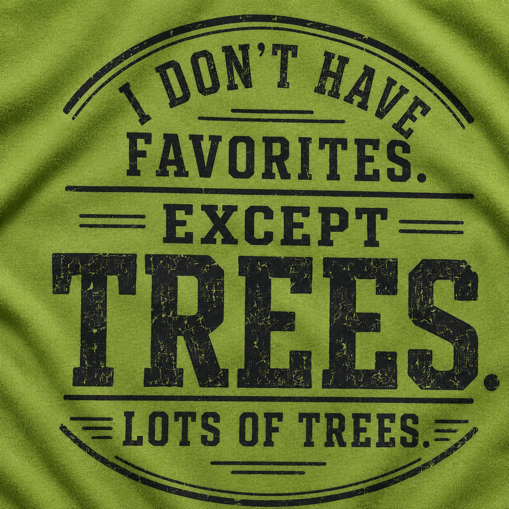 I Don't Have Favorites. Except Trees. Lots of Trees T‑Shirt