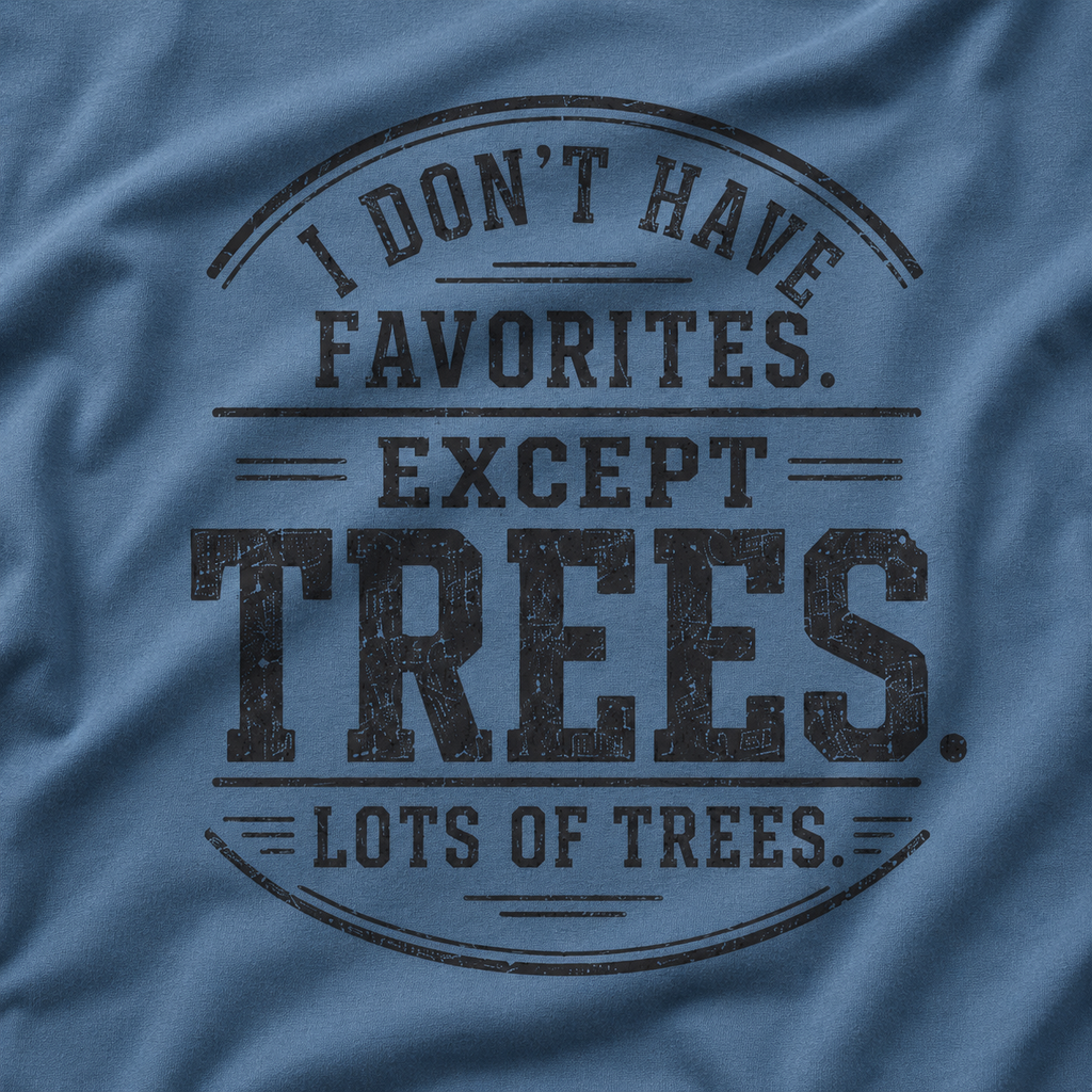 I Don't Have Favorites. Except Trees. Lots of Trees T‑Shirt