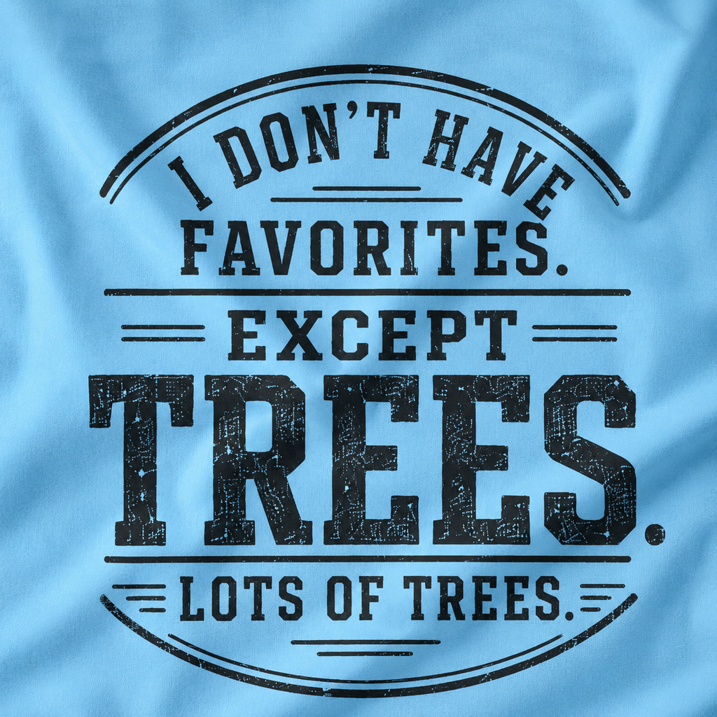 I Don't Have Favorites. Except Trees. Lots of Trees T‑Shirt