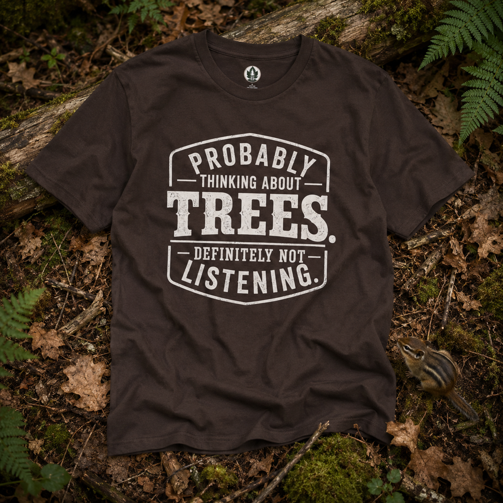 Probably Thinking About Trees, Definitely Not Listening T‑Shirt