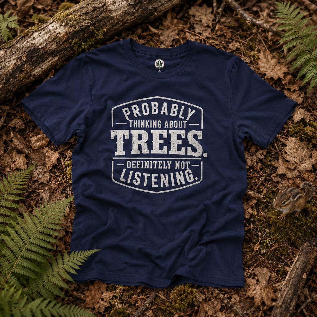 Probably Thinking About Trees, Definitely Not Listening T‑Shirt