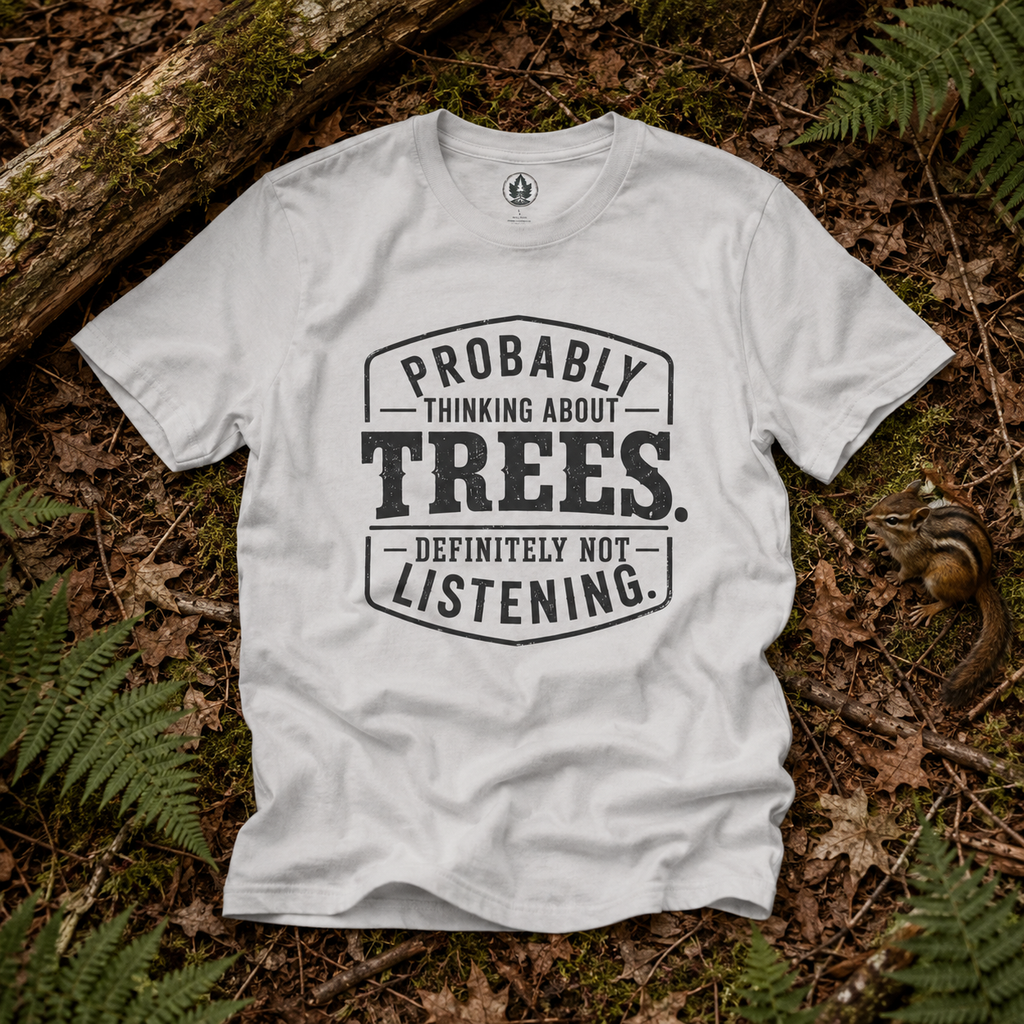 Probably Thinking About Trees, Definitely Not Listening T‑Shirt