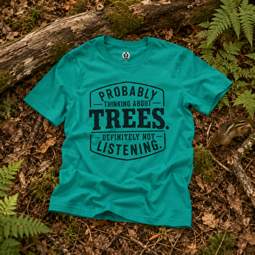 Probably Thinking About Trees, Definitely Not Listening T‑Shirt