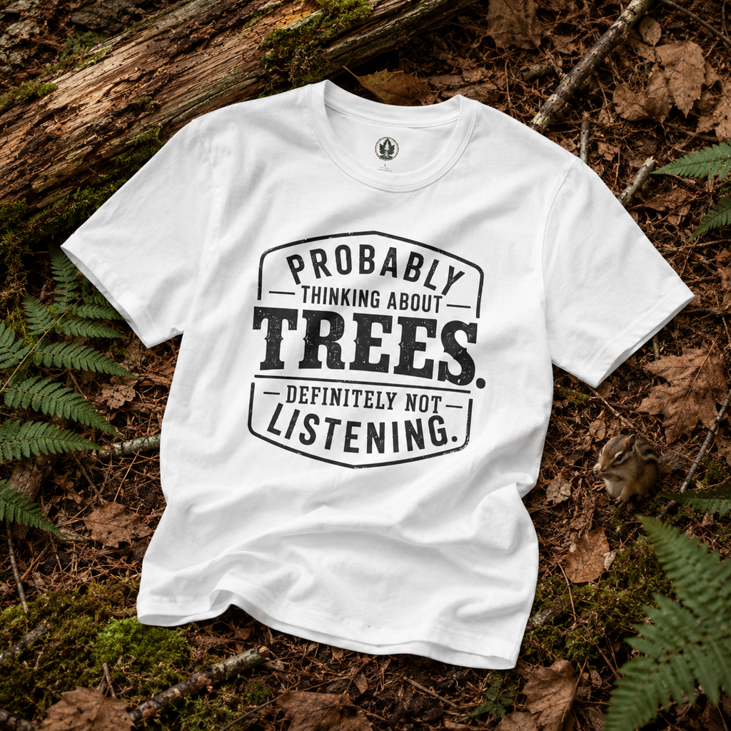 Probably Thinking About Trees, Definitely Not Listening T‑Shirt