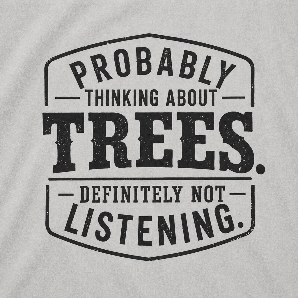 Probably Thinking About Trees, Definitely Not Listening T‑Shirt