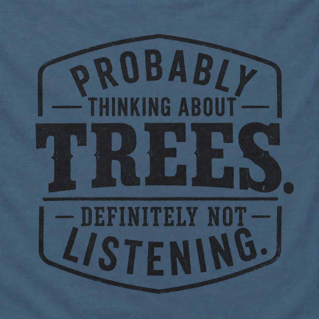 Probably Thinking About Trees, Definitely Not Listening T‑Shirt