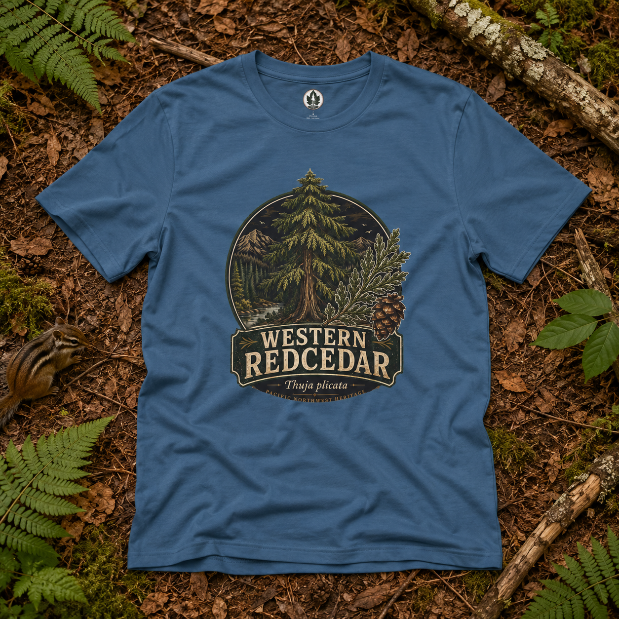 Western Redcedar, Thuja plicata Pacific Northwest Heritage T‑Shirt
