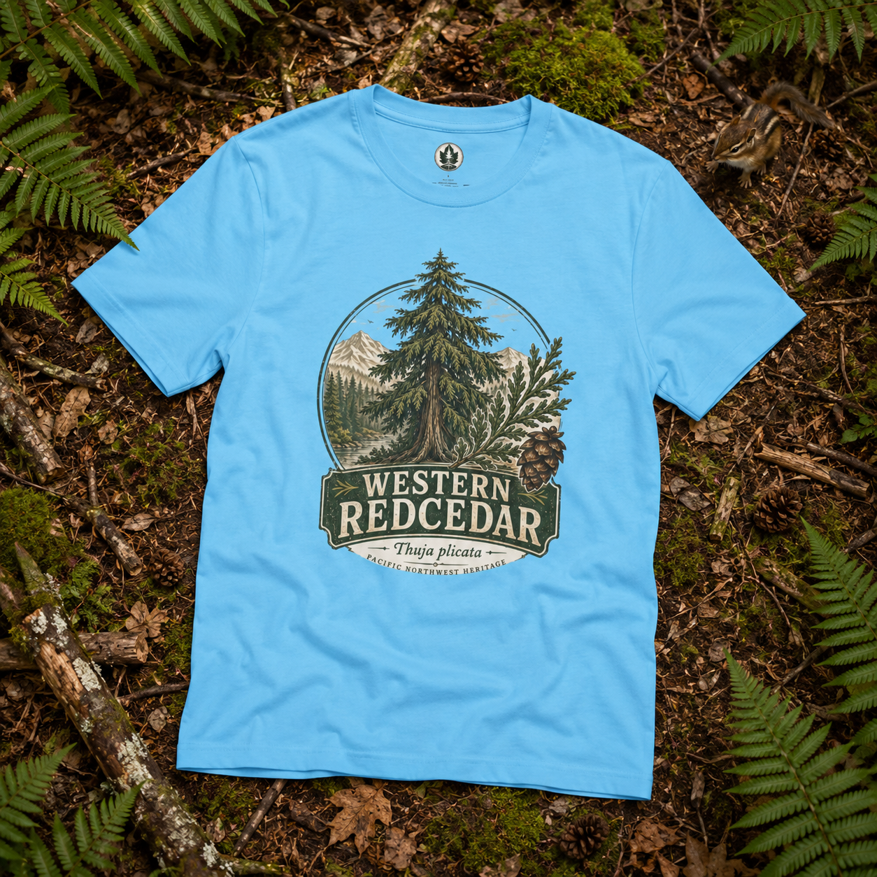 Western Redcedar, Thuja plicata Pacific Northwest Heritage T‑Shirt