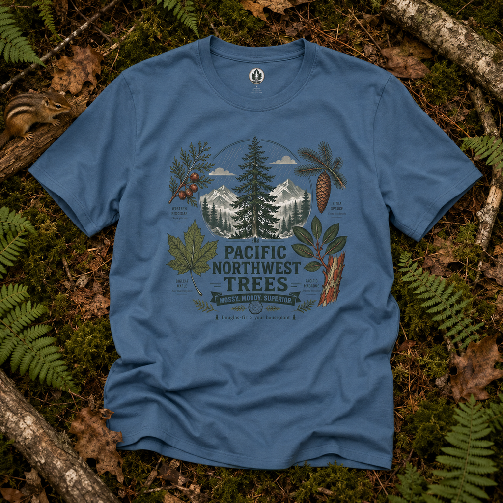 Pacific Northwest Trees, Mossy, Moody, Superior T‑Shirt