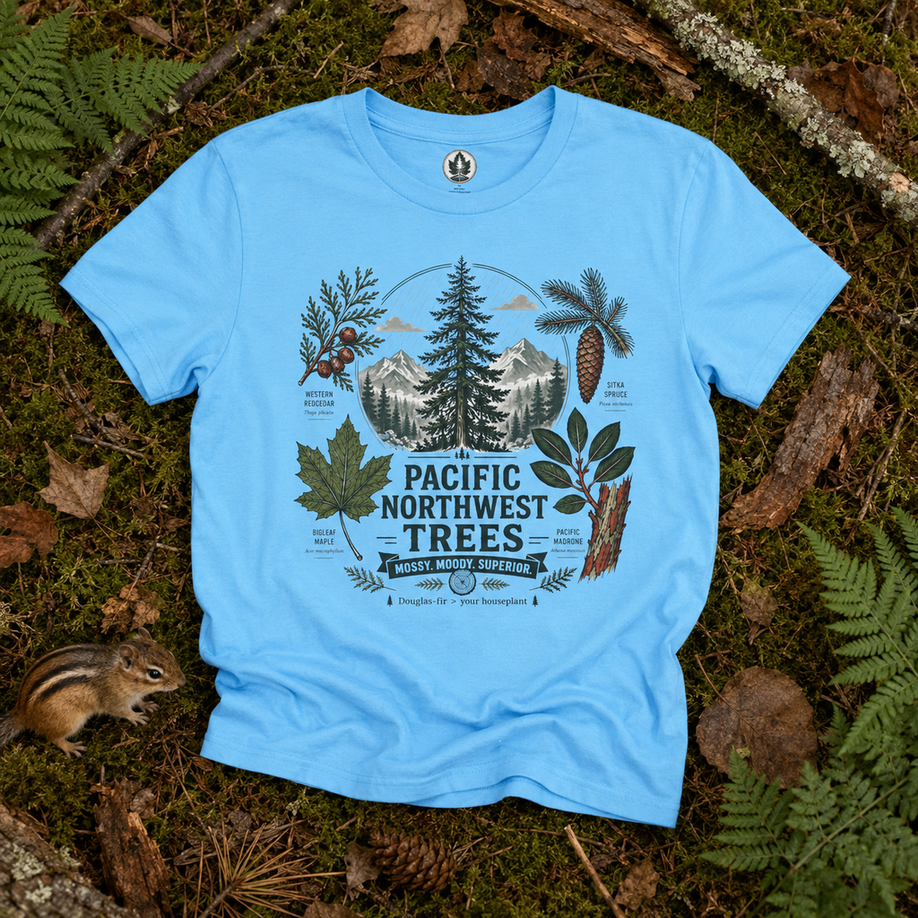 Pacific Northwest Trees, Mossy, Moody, Superior T‑Shirt
