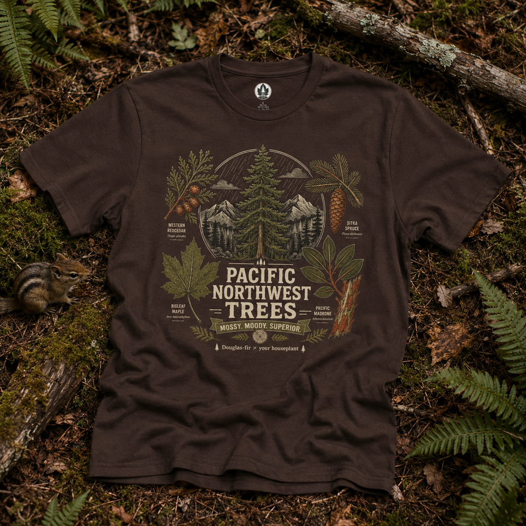 Pacific Northwest Trees, Mossy, Moody, Superior T‑Shirt