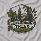 Pacific Northwest Trees, Tall, Damp, Superior T‑Shirt
