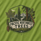 Pacific Northwest Trees, Tall, Damp, Superior T‑Shirt